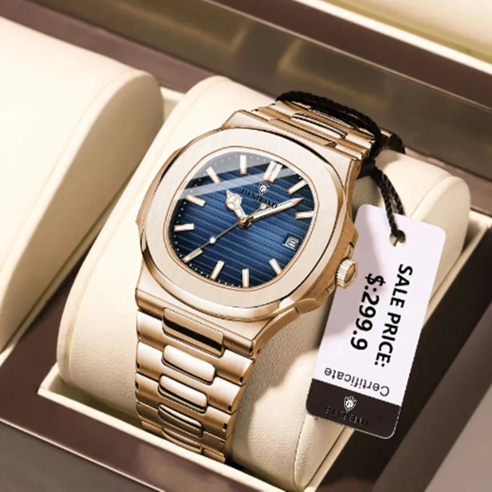Smartwatch Luxury Watches For Men - Neue Schweiz Mann Casual Rose Gold