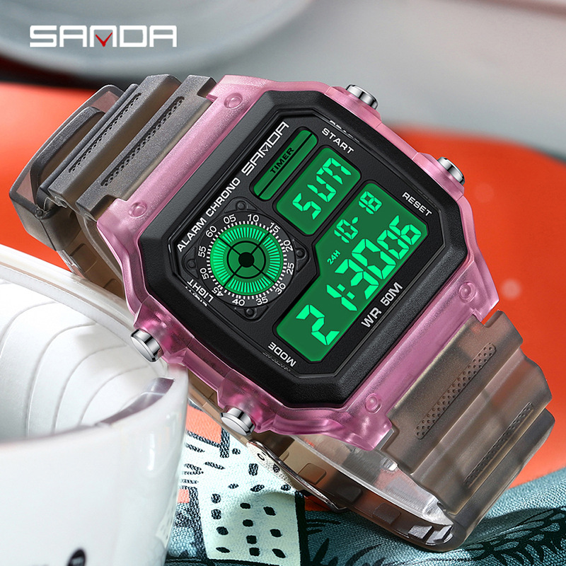Ladies Fashion Watch - Modische Sanda Top-Marke LED Digital Sport