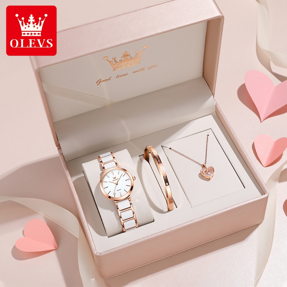 Ladies Fashion Watch - OLEVS Damenuhr 5877, luxuriöse, elegante Quarzuhr,