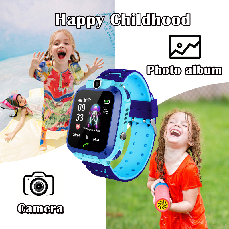Smartwatch Watches For Kid Boy With Gps - Q12B Kinder-Smartwatch mit SOS-Anruf, Gesundheitsmonitor, Bluetooth-
