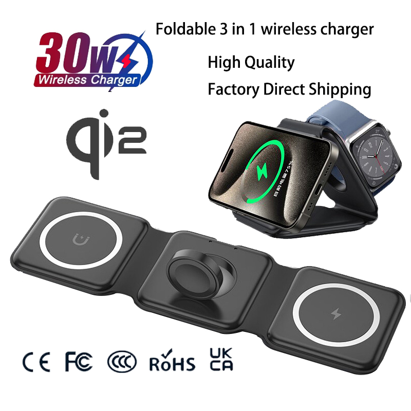 Smartwatch Watches Xiaomi - Universelle Qi2 Magnetische Faltbare Ladestation Reiseladegerät