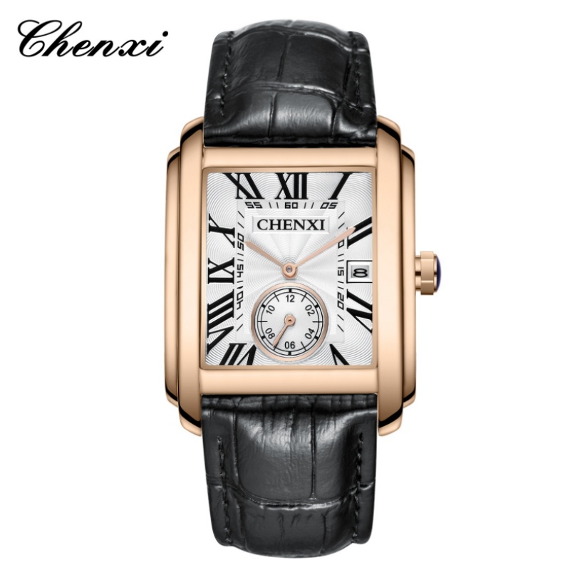Smartwatch Watches For Men Brands - CHENXI 8216 Mode Klassische Quadratische Braune