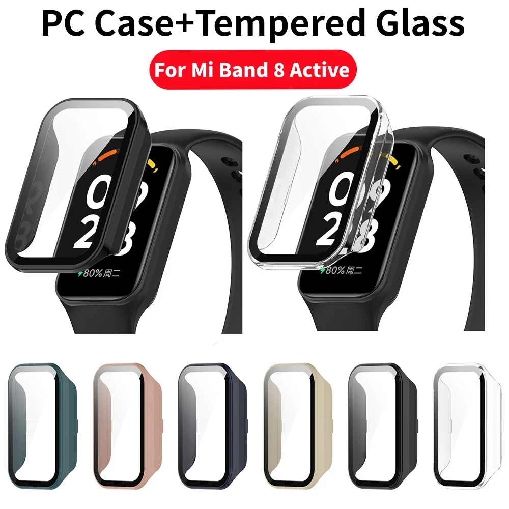 Smartwatch Watches Xiaomi - PC-Gehäuse + gehärtetes Glas für Xiaomi