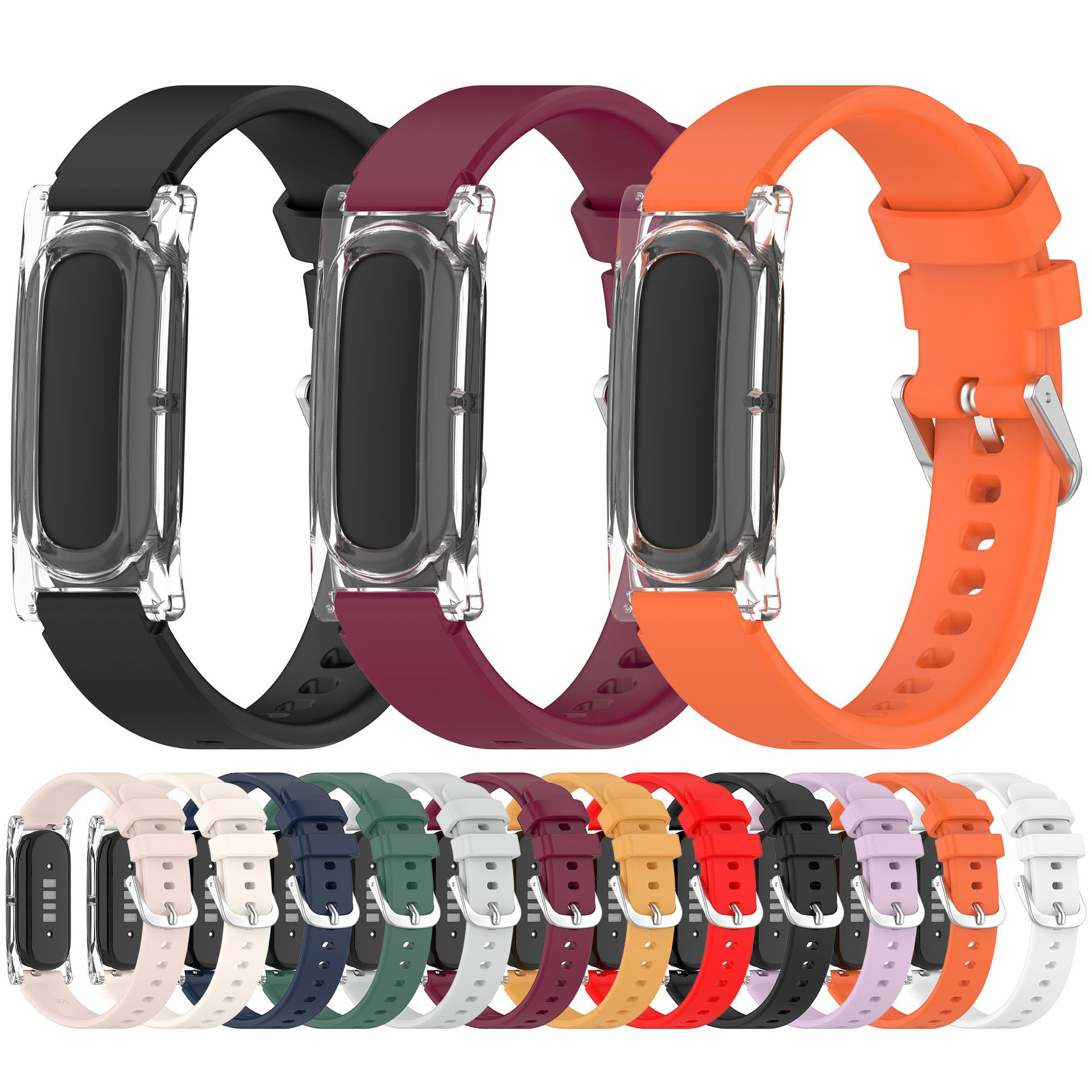 Silicone Sport Band - Silikonarmband, kompatibel mit Google Fitbit Air,