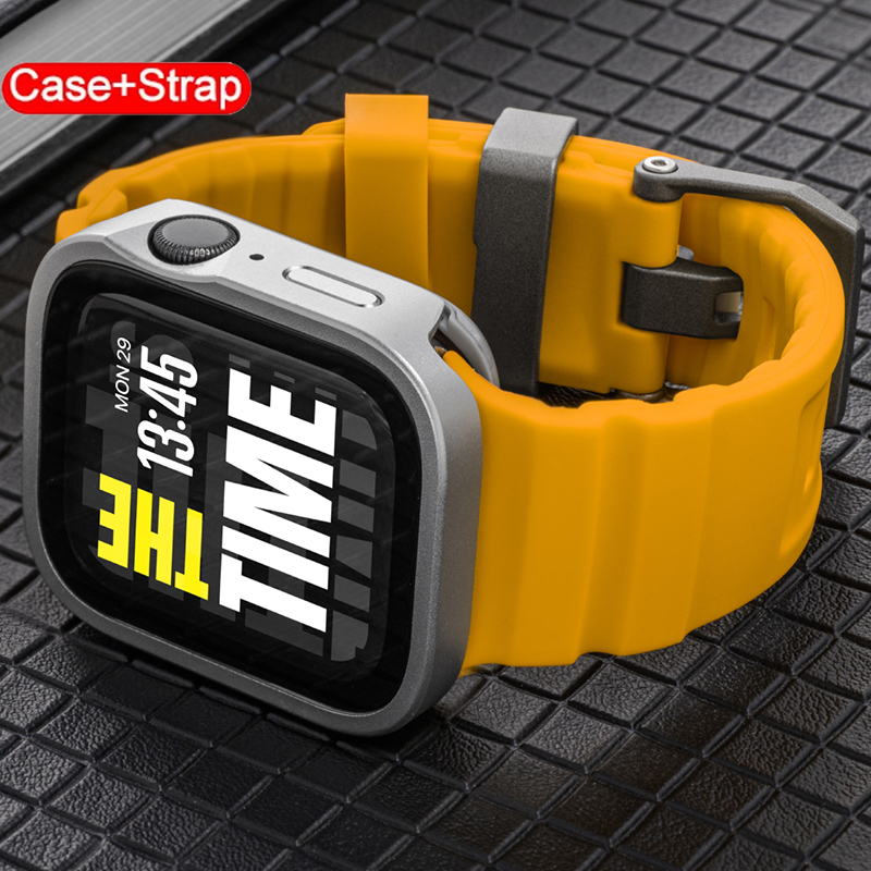 Silicone Sport Band - Wasserdichtes Gehäuse + Silikonarmband für Apple