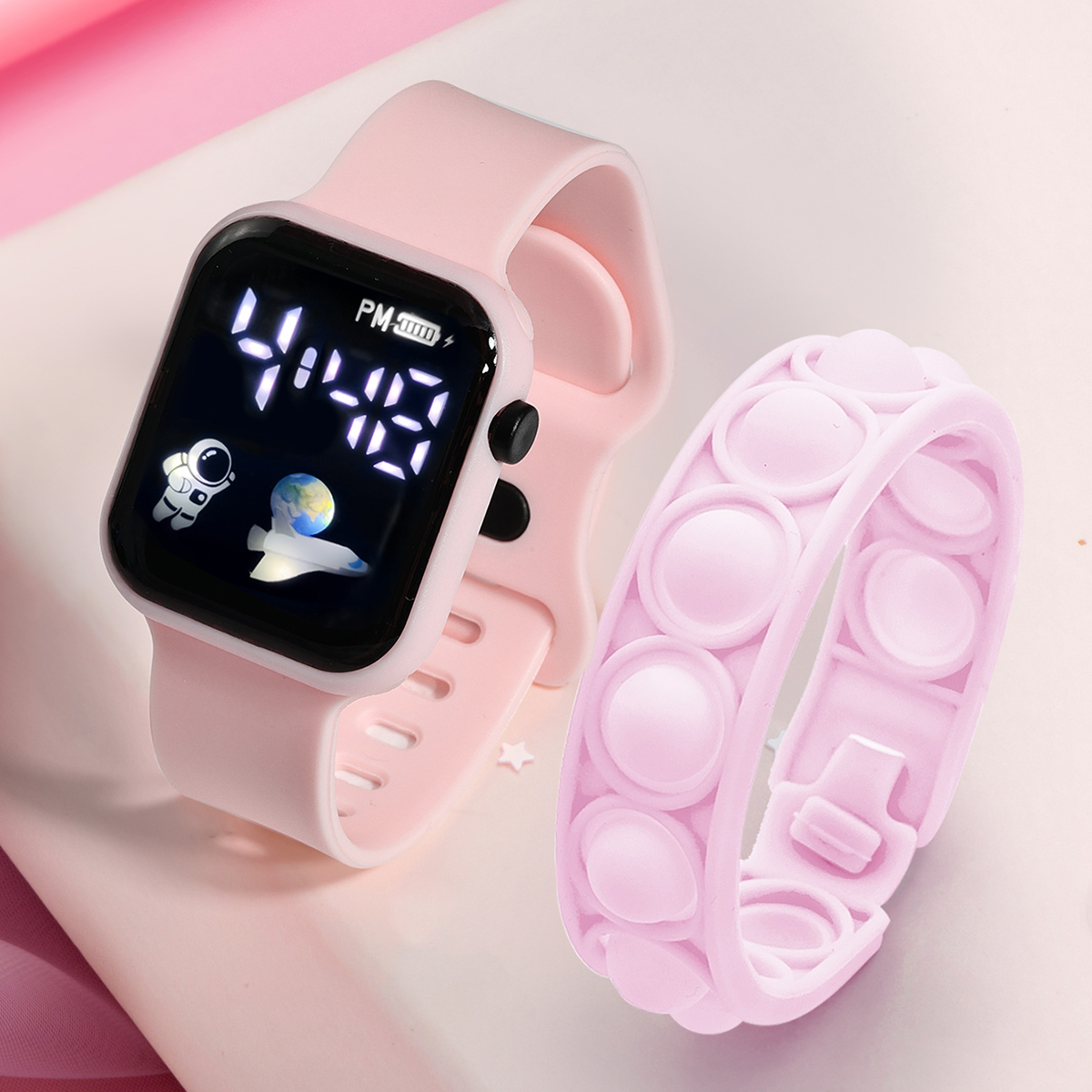 Smartwatch Watches Gift For Boys - 2 Stück Kinder Smartwatch Armband einfache