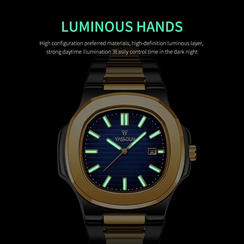 Modische quadratische Quarzuhr – Smartwatch Luxury Watches For Men Bewertung und Preis