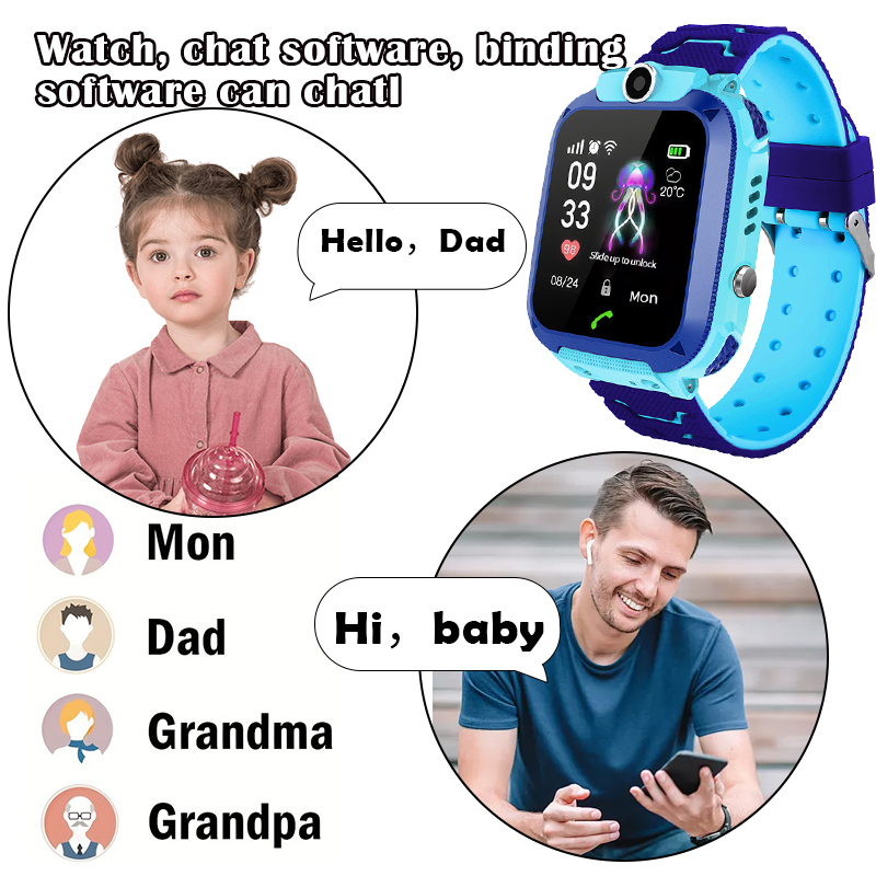 Q12B Kinder-Smartwatch mit SOS – Smartwatch Watches For Kid Boy With Gps Bewertung und Preis