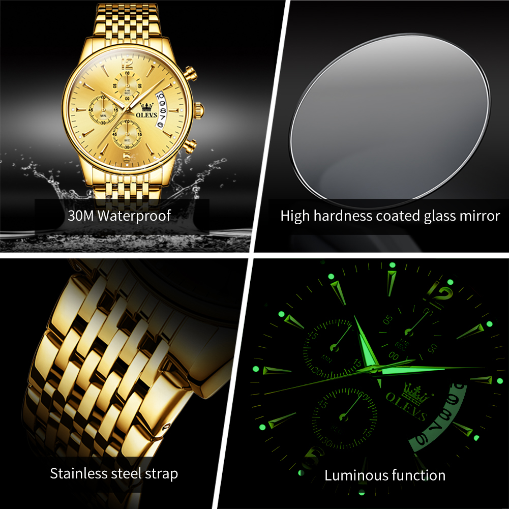 OLEVS Marke Luxus Gold Quarzuh – Smartwatch Watches For Men Brands Bewertung und Preis