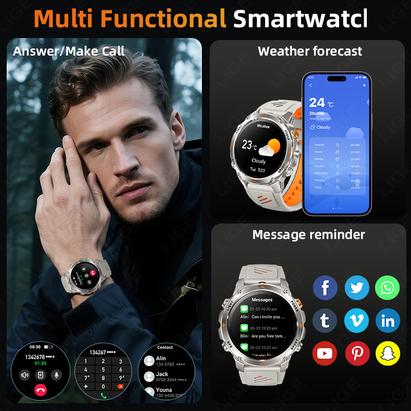 LIGE Robuste GPS Track Smart U – Watch Smart Smartwatch Bewertung und Preis