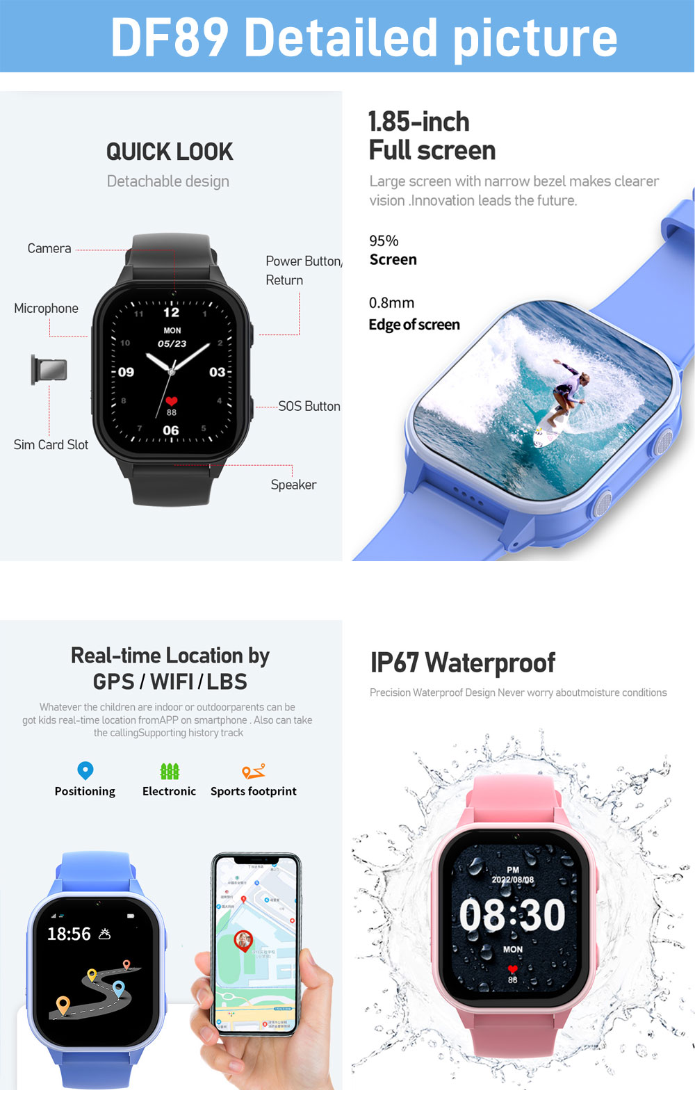 2G 4G Kinder Smart Watch Telef – Smartwatch Watches Gift For Boys Bewertung und Preis