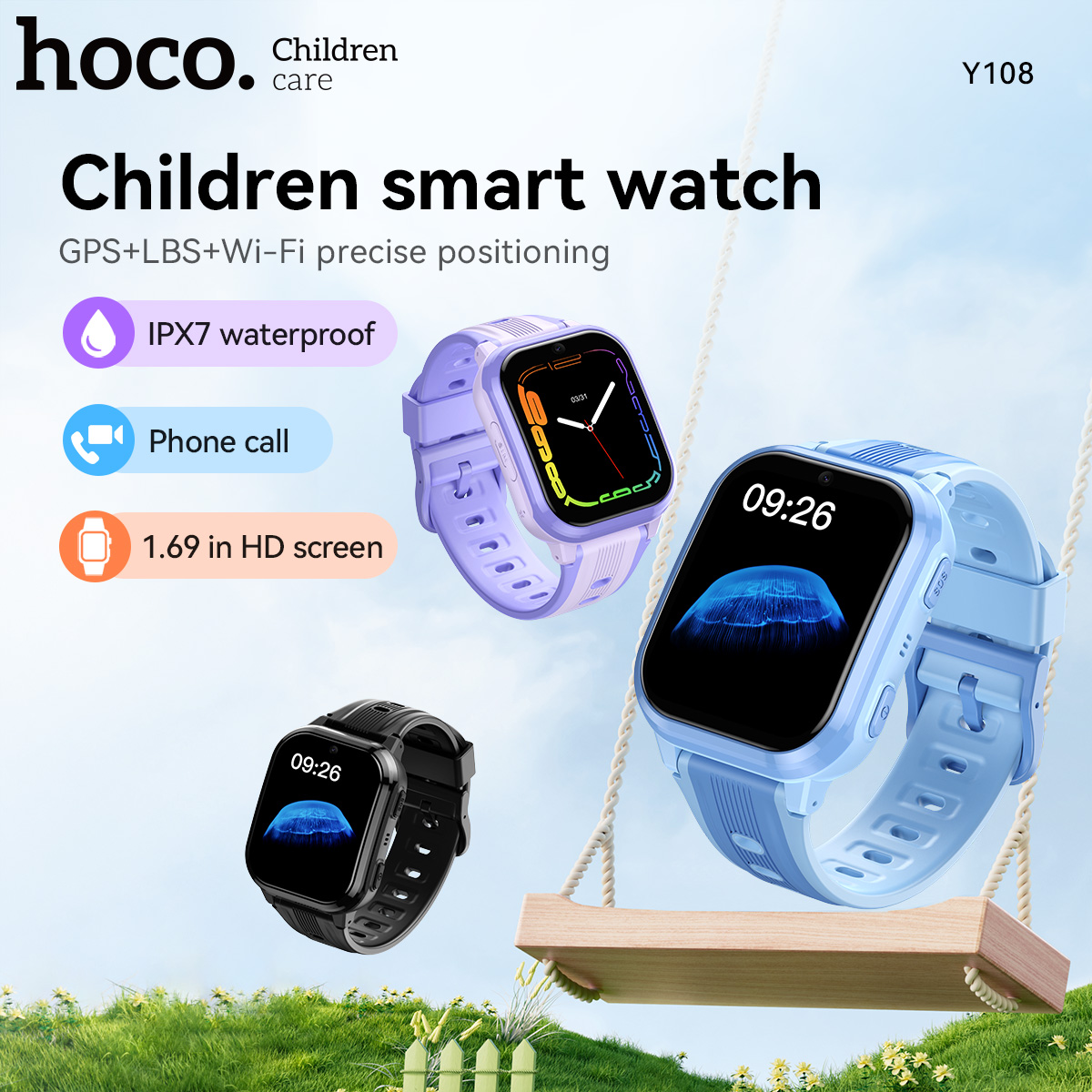 HOCO Y108 1,69 Zoll HD LCD Geb – Smartwatch Watches For Kid Boy With Gps Bewertung und Preis